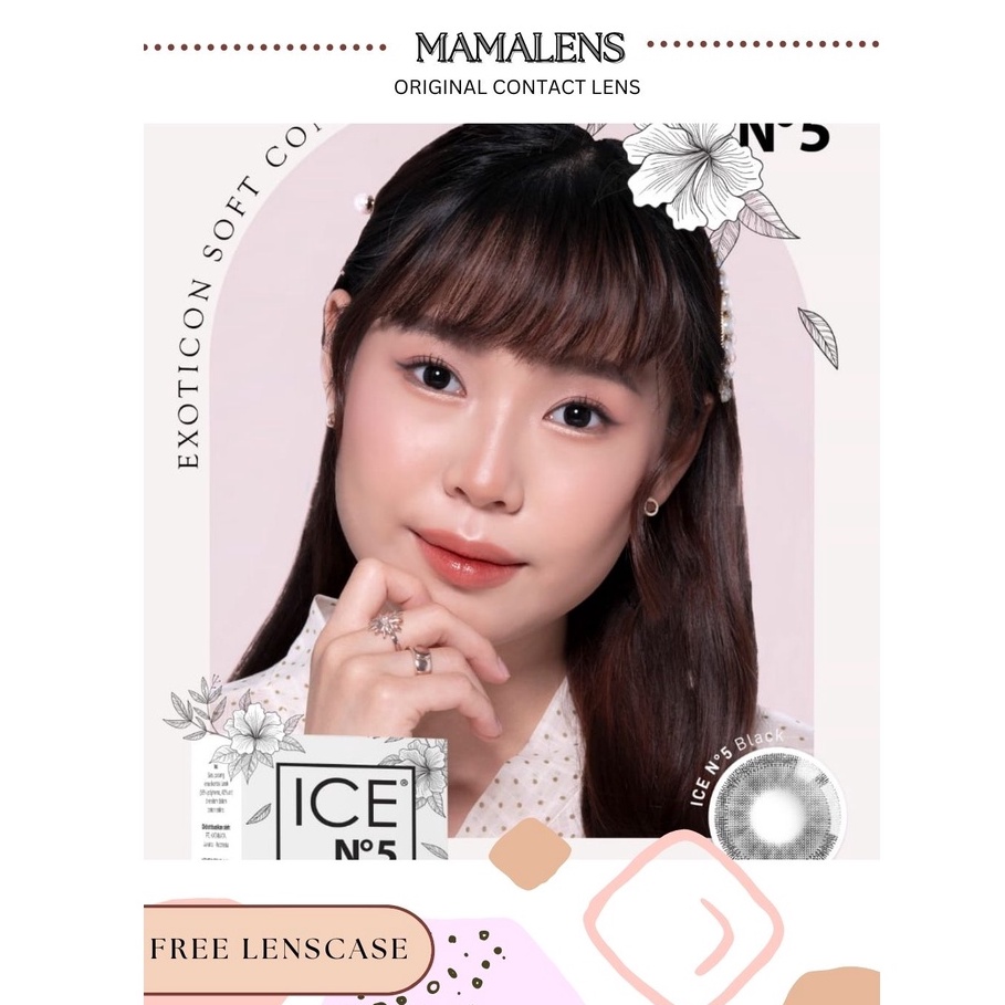 Softlens Ice N5 Normal &amp; Minus -0.50 sd -3.00 Free Lenscase -MAMALENS