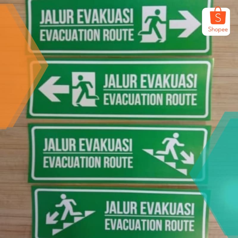 

Grosir Stiker rambu Evakuasi K3 ( 2 bahasa ) 10x30 - Stiker Elegan