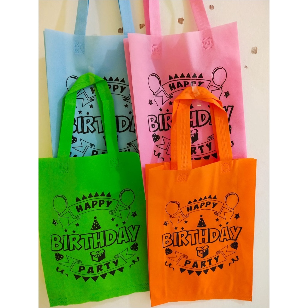 

Tas TALI Spunbond ULTAH MURAH/birthday/tas souvenir ultah 25x35x8