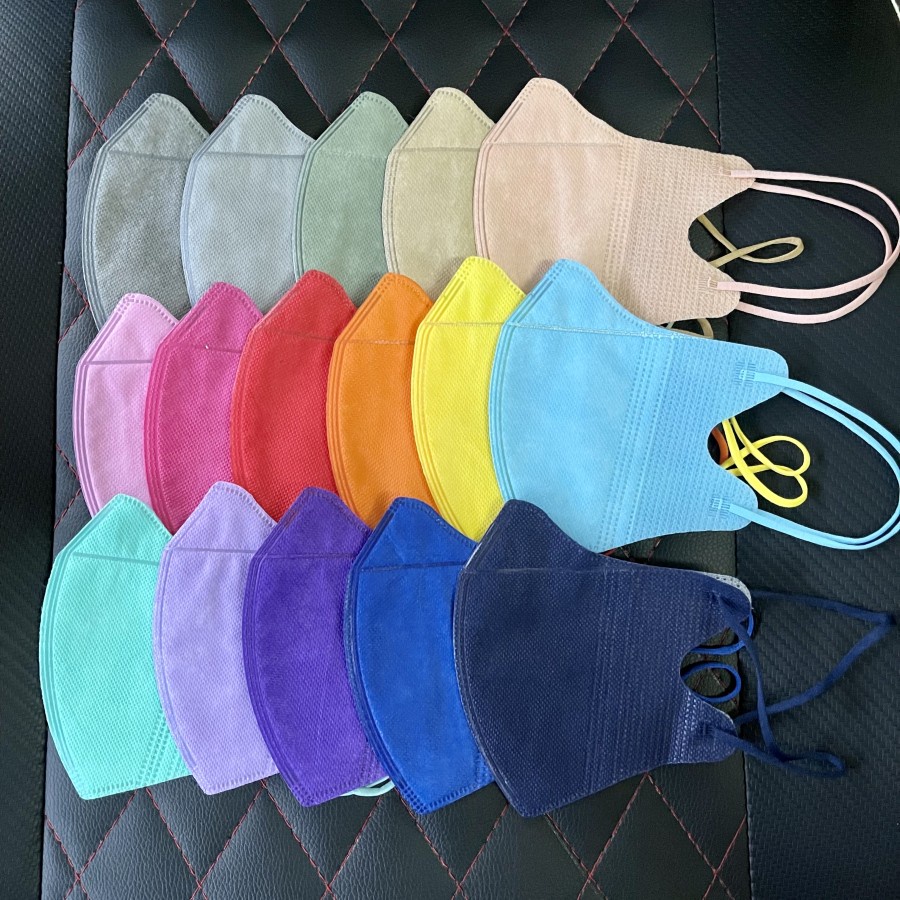 Masker duckbill warna warni 50 pcs 3 Ply Masker Duck bill Rainbow