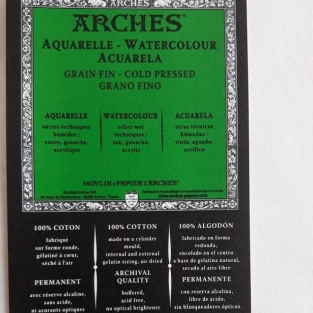 

Grosir Merakyat ARCHES WATER COLOUR PAPER COLD 56cmX76cm 185GSM & 300GSM