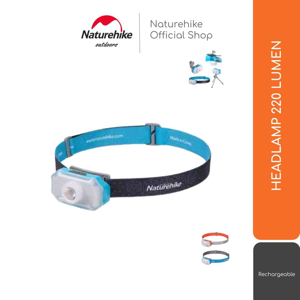 Headlamp 220 Lumen Naturehike NH18T001-A Senter Kepala multi fungsi