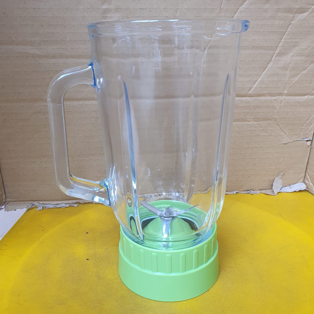 gelas blender miyako kaca hijau gear plastik