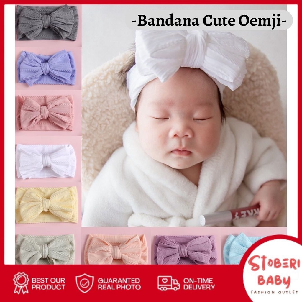 PUNCAK 3.3 stoberi baby - CUTE OEMJI Bandana Anak / Bando Anak / Bandana Bayi / Bando Bayi / Headband Anak