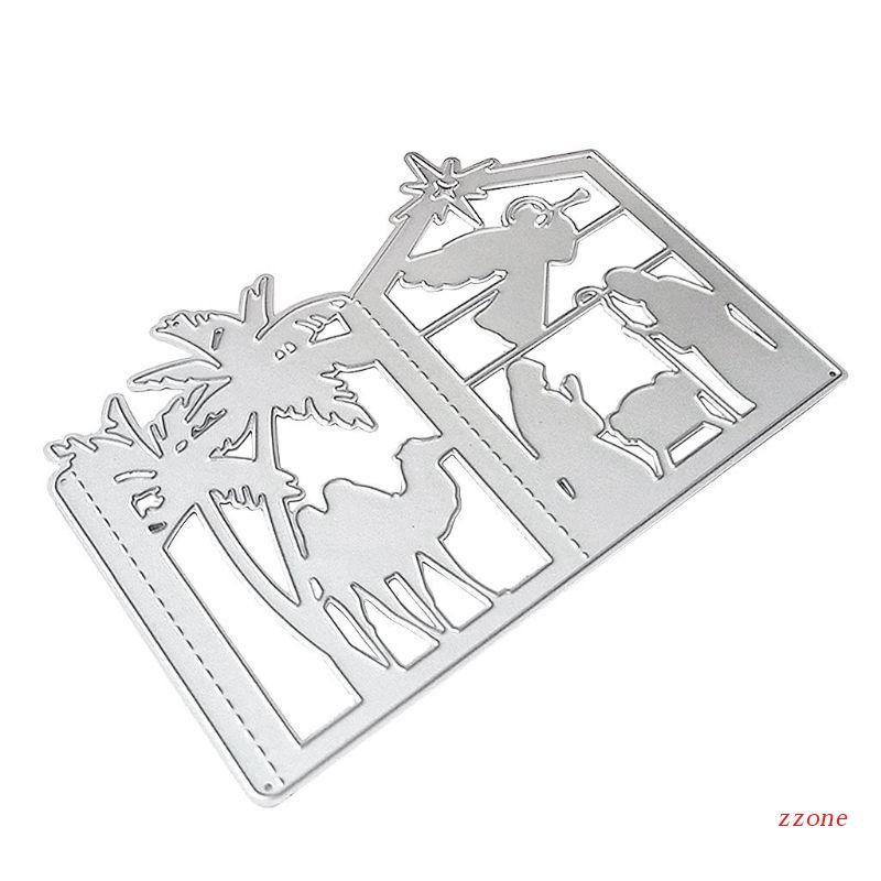 Zzz Cetakan Stensil Cutting Dies Motif Lentera Natal Bahan Metal Untuk Scrapbook / Craft DIY