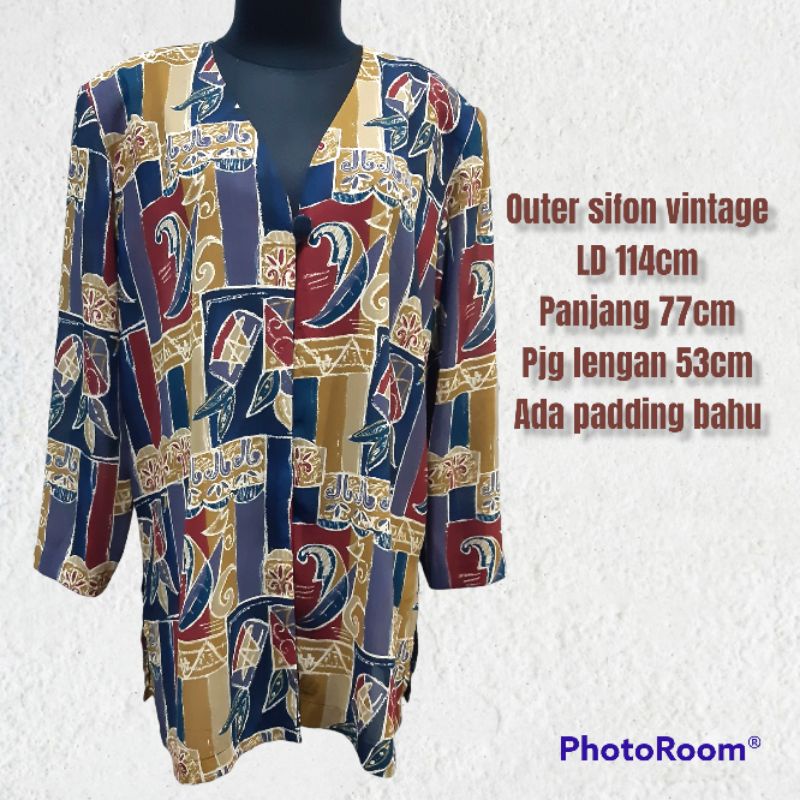 Outer wanita sifon vintage