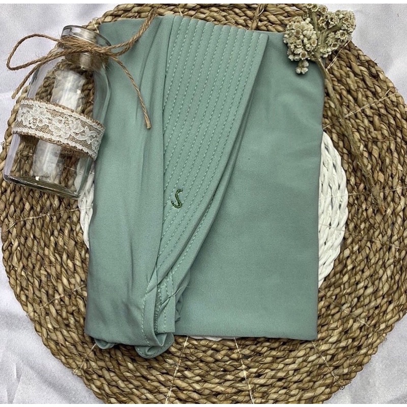 Bergo Hamidah ( ORI ) / Bergo Jersey Menutup Dada / Hijab Instan Jersey-NEW MINT