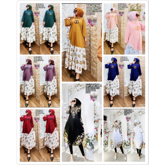 READY KMEJA TUNIK PRINTING CREPE IMPORT ORI SHR