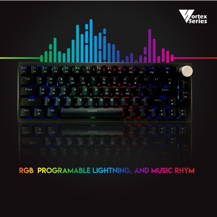 VortexSeries GT-6 Black Wireless Mechanical Keyboard (Brown/Red SW)