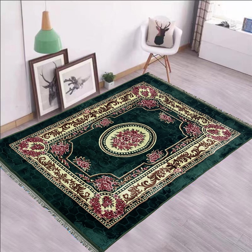 Karpet Turki 200x300cm Karpet Lantai Tebal Jumbo Permadani Rumbai Turkey Kualitas Export