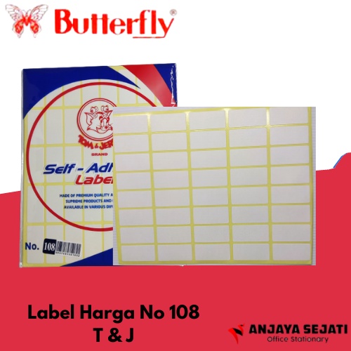 

Label Harga No. 108 T & J | Tempelan Harga | Per5pack (isi 35lembar)