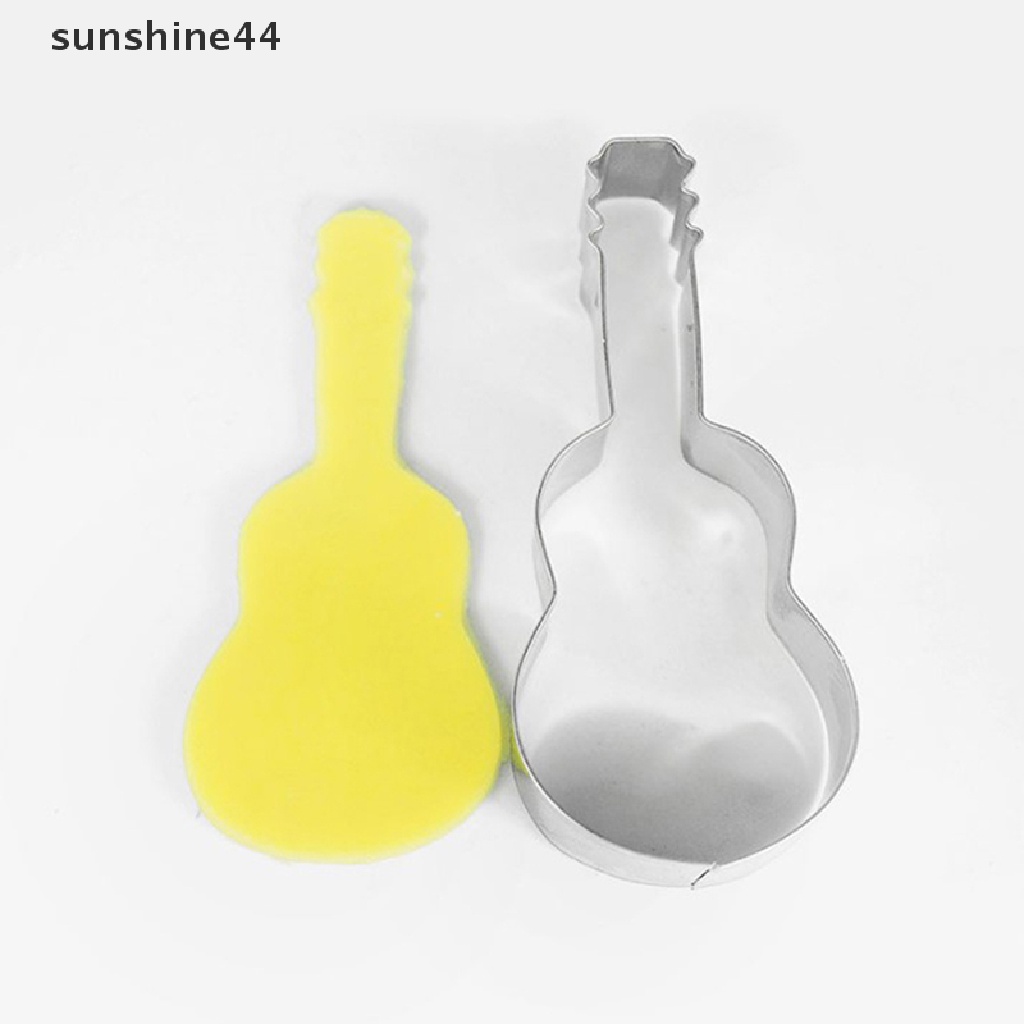 Sunshine Cetakan Kue / Biskuit Bentuk Gitar Bahan Stainless Steel