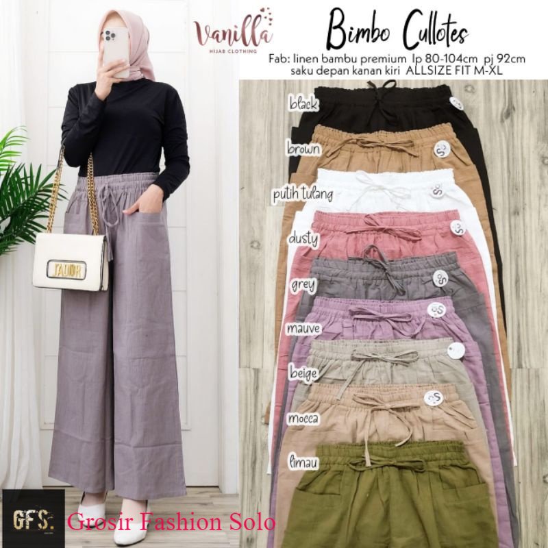 Bimbo Cullotes | Celana Kulot Crinkle by vanilla