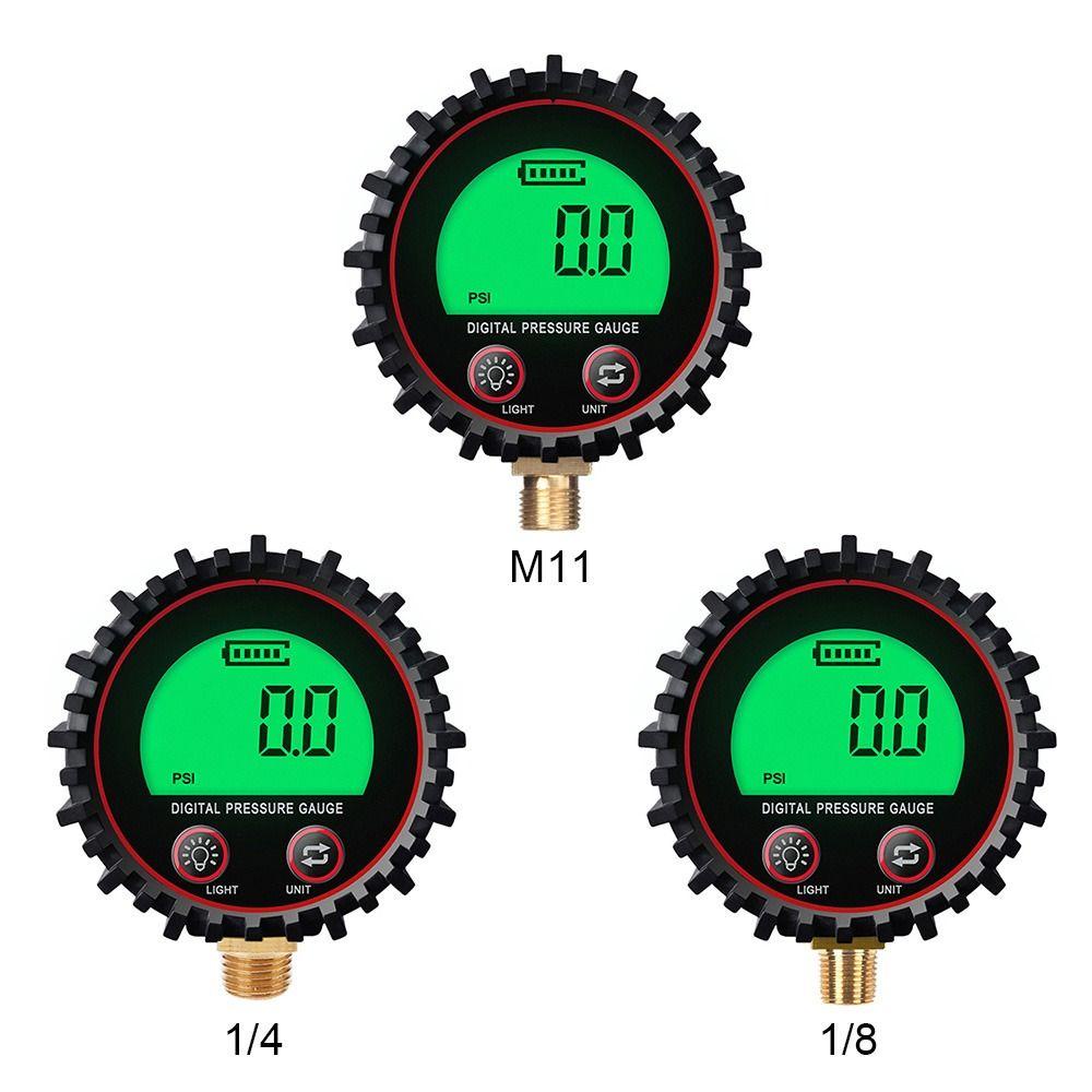 Top Digital Tire Pressure Gauge Profesional M11 1/41/8NPT Untuk Mobil Truk Motor PSI Meter