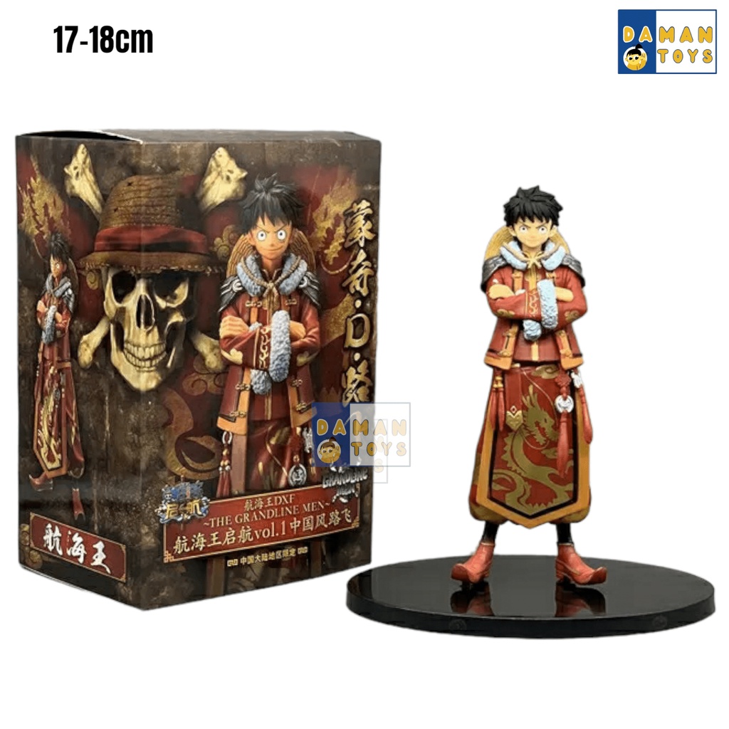 Figure Pajangan One Piece DXF The Grandline Men Monkey D Luffy A Roronoa Zoro Action Figur Anime