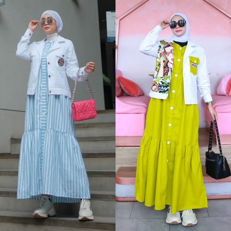 BRIONA SET BY MEERA/DRESS INNER JAKET ORI MEERA