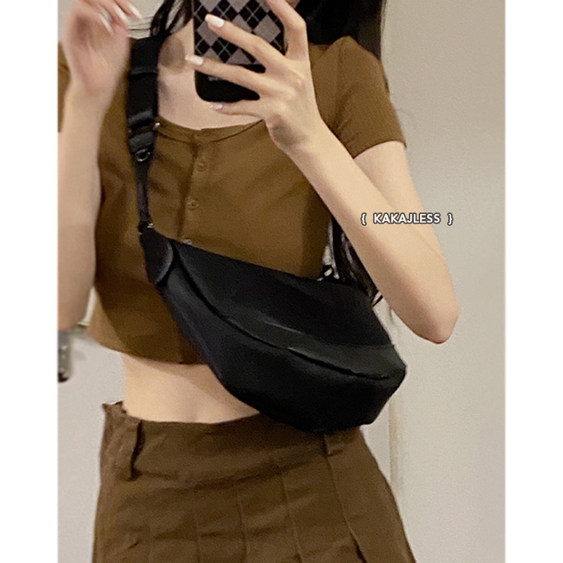 Suhao Tas ins all-match wanita 2022 baru high-end tas pangsit ketiak kecil fashion tas messenger bahu kasual