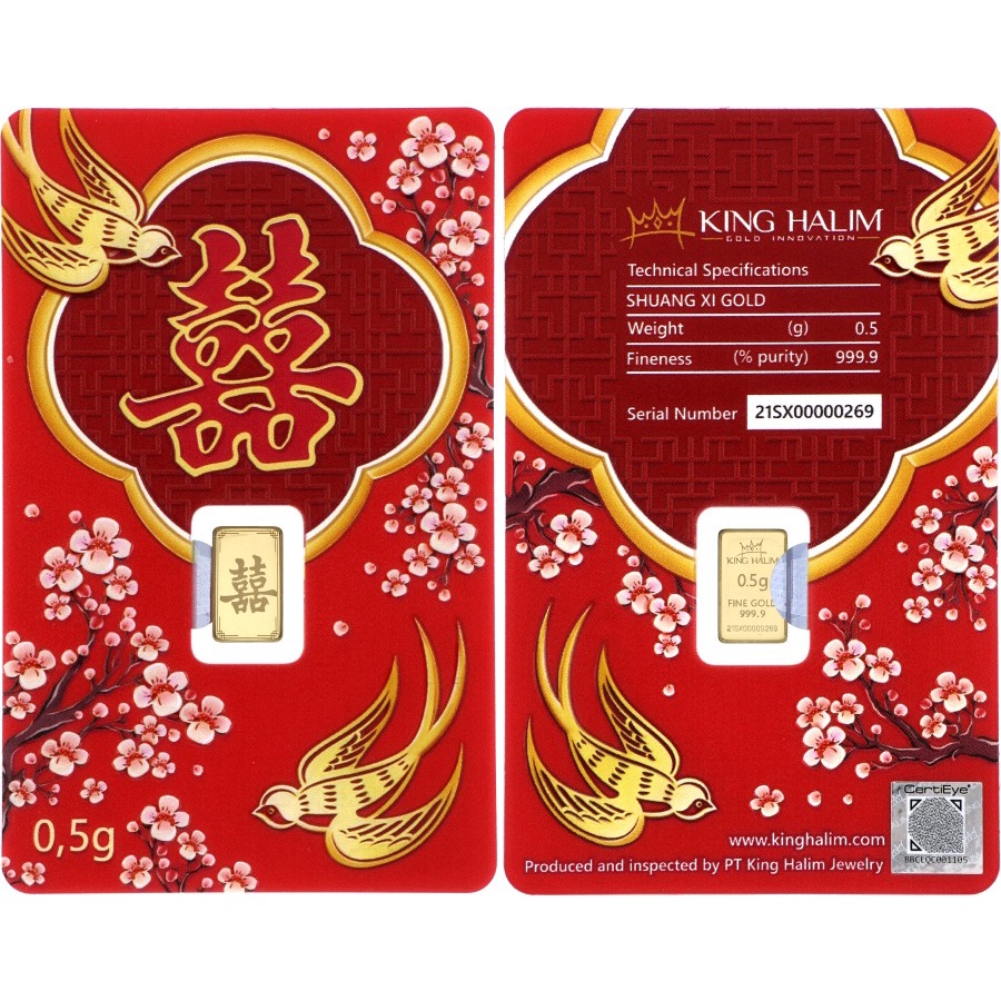 LOGAM MULIA EMAS KING HALIM 0.5 GR - SHUANG XI