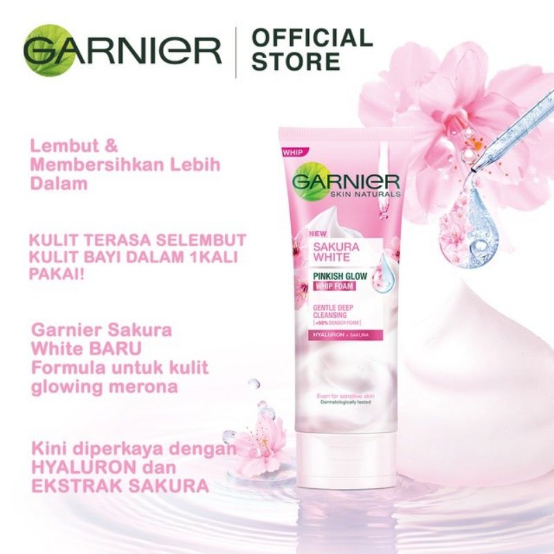 Garnier Sakura White Whip Foam 100ml/Garnier Sakura White Whip Foam 50ml