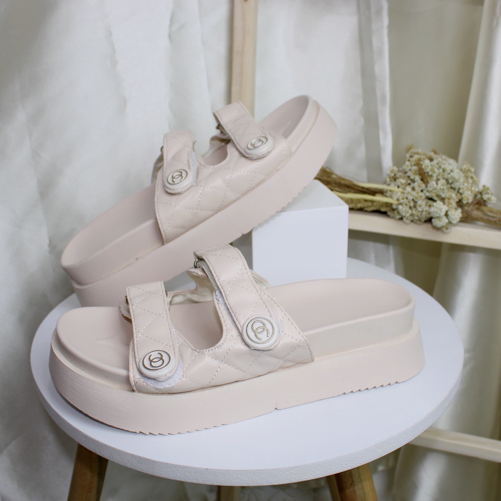 Free Box Sepatu Sandal Import NS C168 Sandal Gunung Wedges Fashion Wanita Korea Termurah