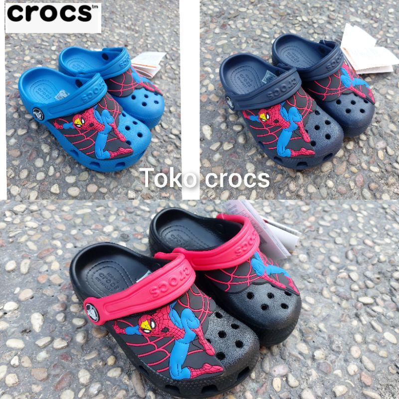 Crocs Fun Lab Anak Spiderman / sandal anak anak crocs / Crocs anak Spiderman