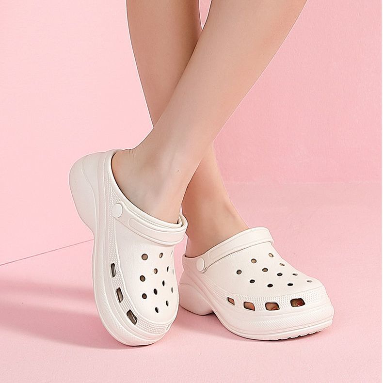 M Footwear - Sepatu Sendal Crocs Wanita Import - CSG6157 White