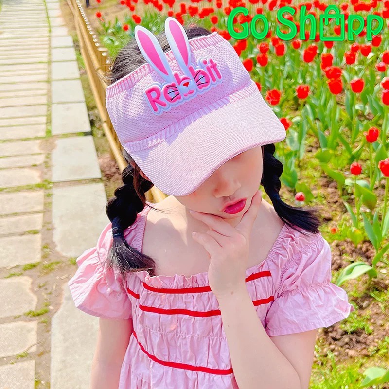 Topi Anak Perempuan Rajut Motif Rabbit Lucu Import Fashion Korea Terbaru - Visor Sport Hat Kekinian CP06