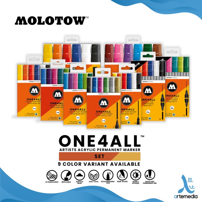 

Molotow One4All Acrylic Paint Marker Set