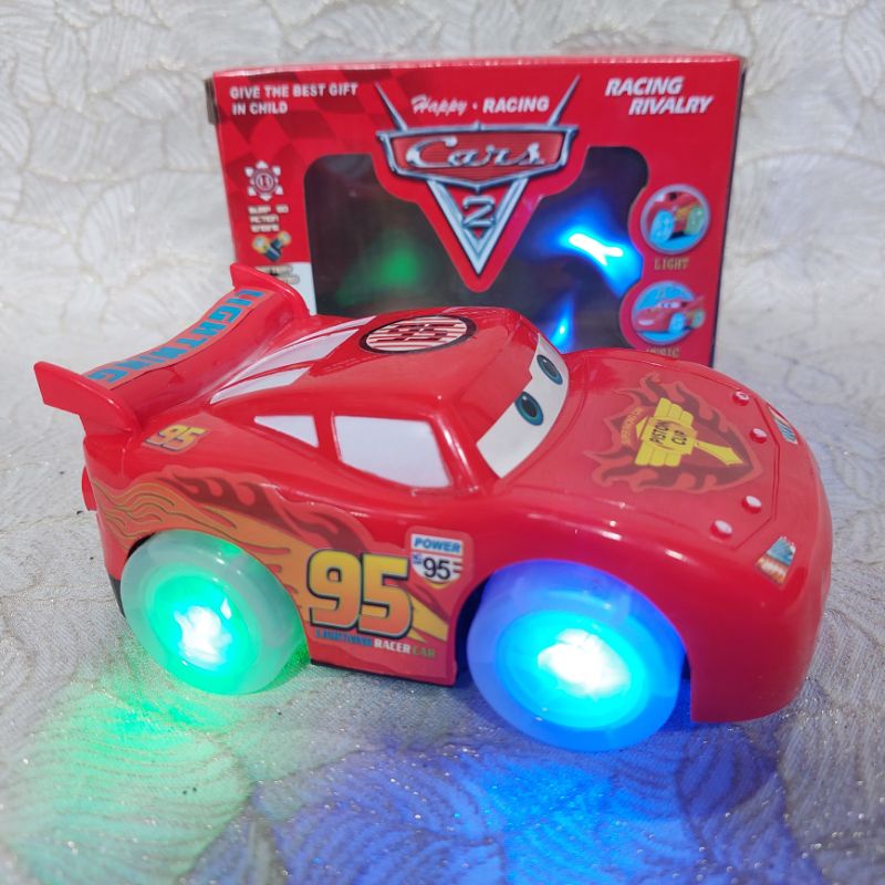 mainan mobil baterai cars lampu suara musik - mobil cars baterai