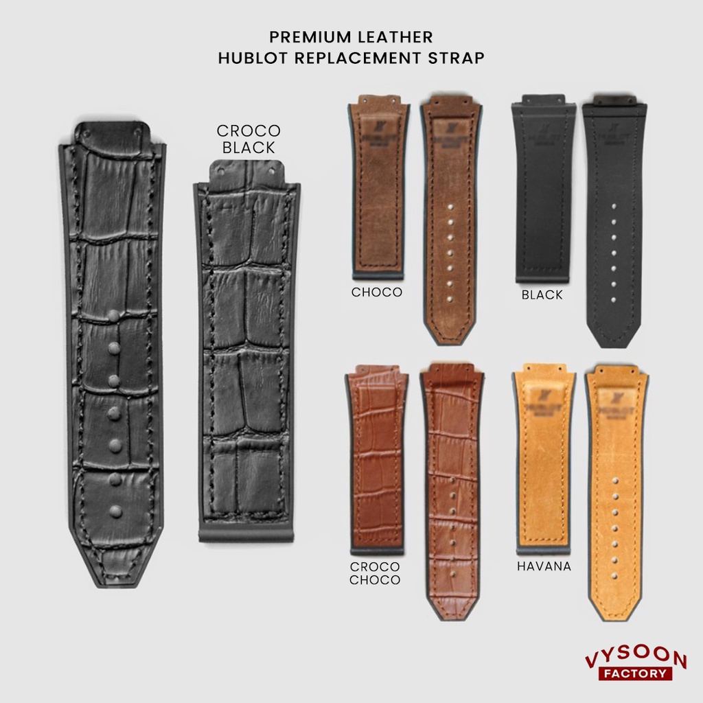 Strap Leather Rubber Jam Tangan Kulit Pengganti Replacement