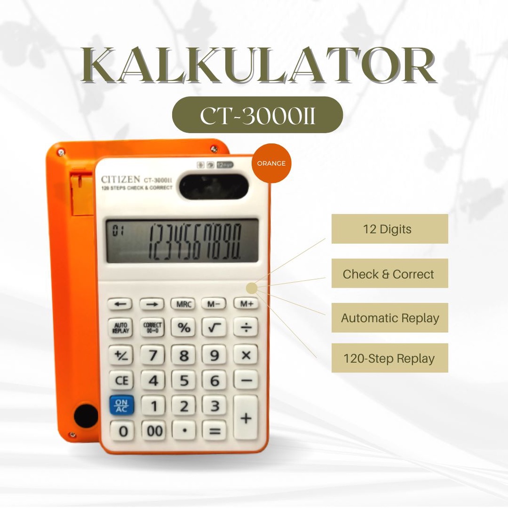 Gratis Packing Bubble Wrap!!! Kalkulator Citizen CT 3000 Calculator Pocket Check &amp; Correct 12 Digit