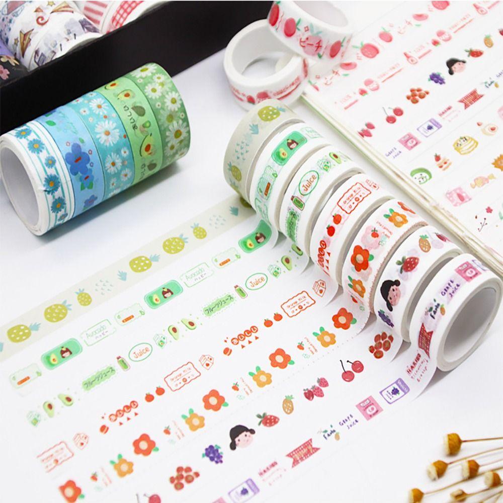 R-flower 60Rolls/Set Washi Tape Baru Kualitas Tinggi Gadis Hati Kecil Segar Kreatif Alat Tulis INS DIY Bahan