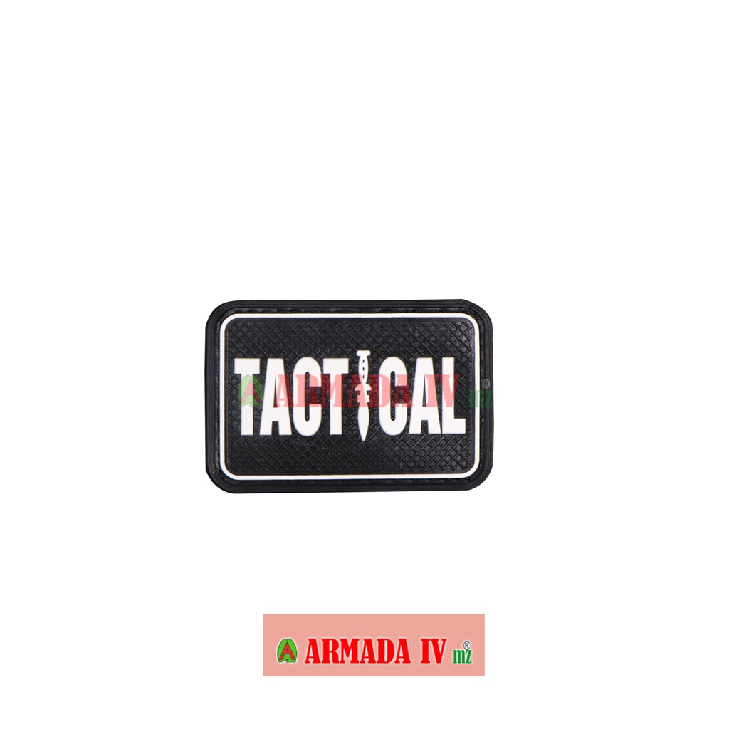 Patch Rubber Velcro Tulisan TACTICAL