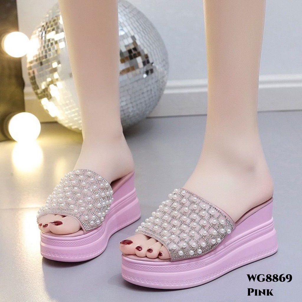 WYN SANDAL MUTIARA WEDGES HIGHSOLE KOREA SHOES WG8869