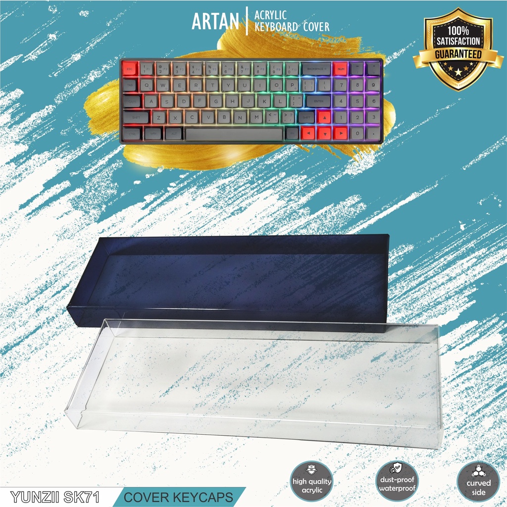 YUNZII SK71 ACRYLIC KEYCAPS COVER PELINDUNG CAPS KEYBOARD MECHANICAL