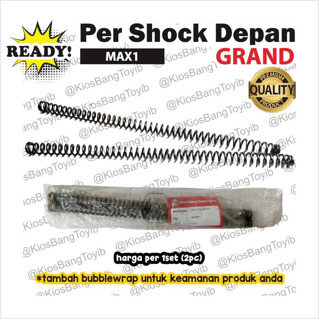 (2pc) Per Ver Shock Skok Depan Honda Grand Isi 2pc Panjang 33cm  (MAX1)