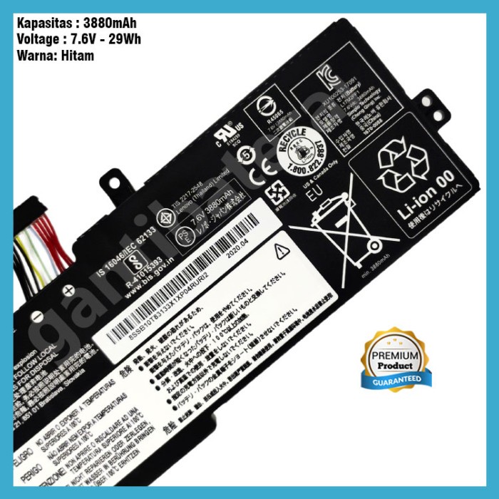 Baterai Lenovo L17M2PF0 L17M2PF1 L17M2PF2 L17L2PF1 S145-15IAP