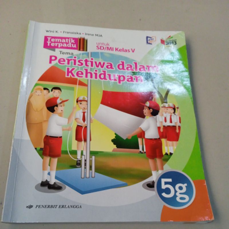 Tematik SD kelas 5g penerbit Erlangga.
