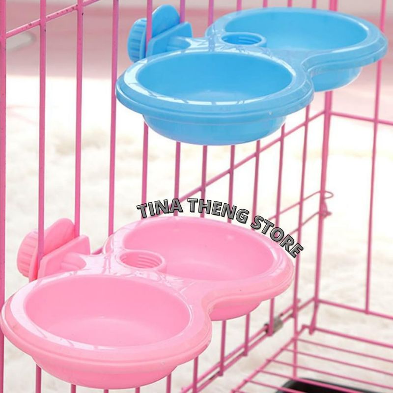 Hanging Bowl &quot;HANG DOUBLE&quot; Tempat Makan Minum Hewan