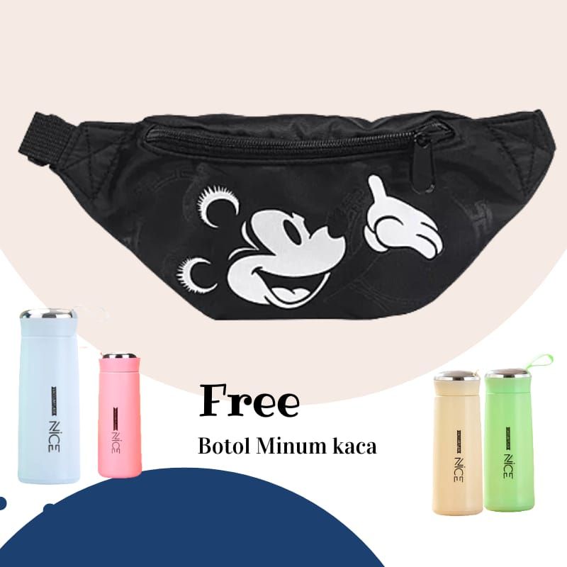 Waistbag Mickey Mouse Fashion Terbaru/ Multifungsi