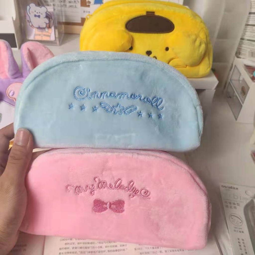 ﹍✑Sera Japanese Sanrio Pensil Yugui Anjing Mewah Tas Kosmetik Tas Penyimpanan Kartun Lucu Gadis Hadiah Ulang Tahun