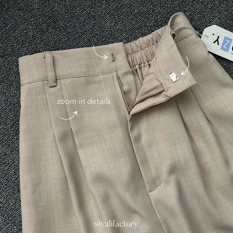 SIVALI Carla Pants 442 - Celana Kulot Wanita - Loose Pants - Celana Kantor Formal / Casual