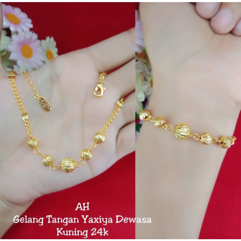 gelang sisik naga bola lapis emas 24k