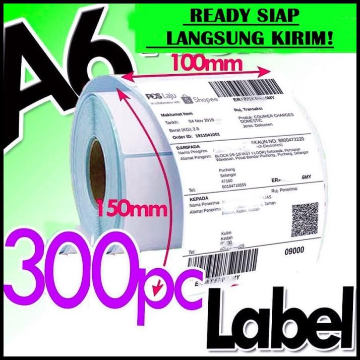 

Kertas Label Barcode 100 X 150 Kertas Stiker Thermal 100X150Mm Isi 300