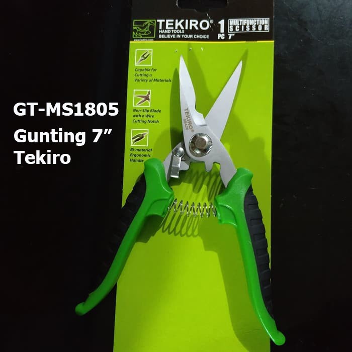 

Dijual Gunting Serbaguna 7" Gt-Ms1805 Tekiro Gunting Seng - Plat Multifungsi Hot Sale