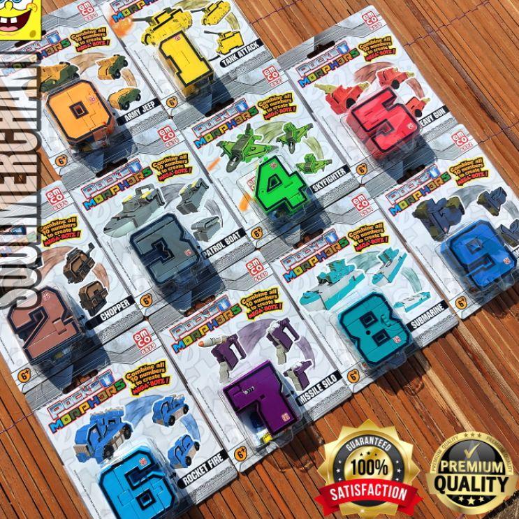➷jk Ready Stock TRANSFORMERS POCKET MORPHER MORPHERS NUMBER SET 0 1 2 3 4 5 6 7 8 9 - SATUAN ROBOT A