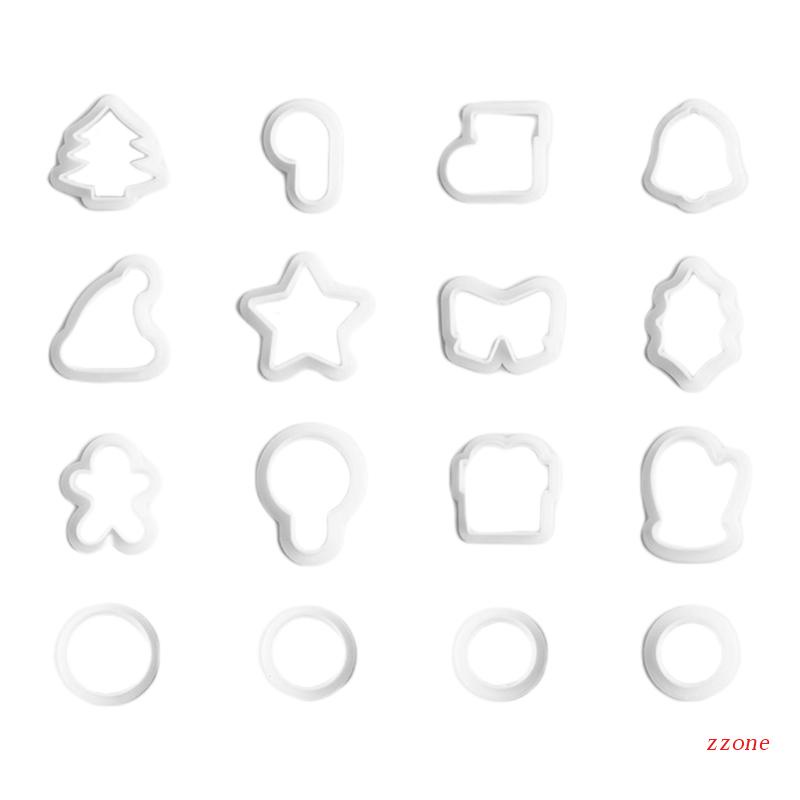 Zzz 16pcs / Set Cincin Dekorasi Kue Tema Natal Untuk Hadiah Anak