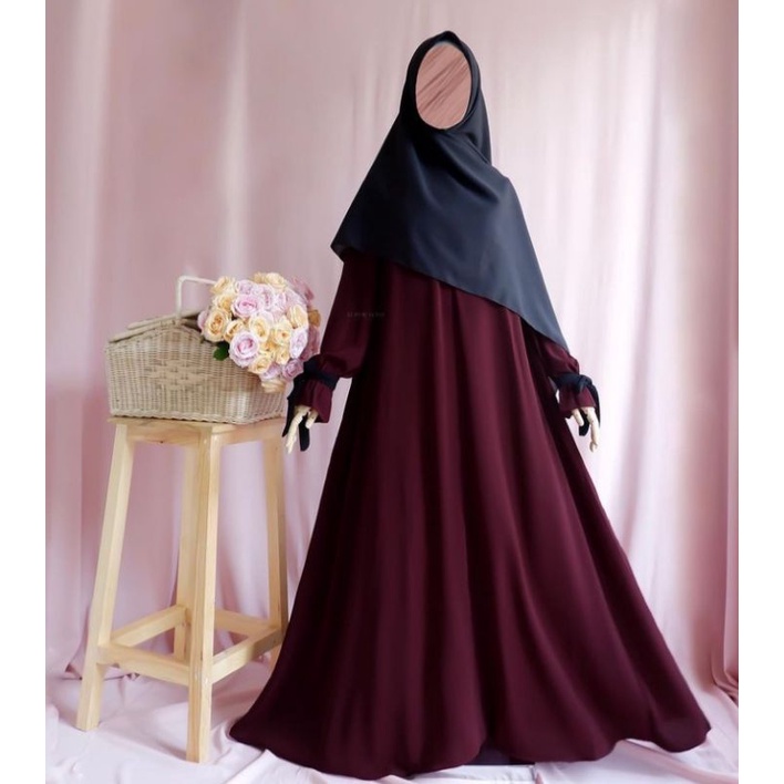 Preloved Gamis Aurora Pennsylvania Dress Busui Friendly Auroraclo Zipper Depan Long dress Second Bek