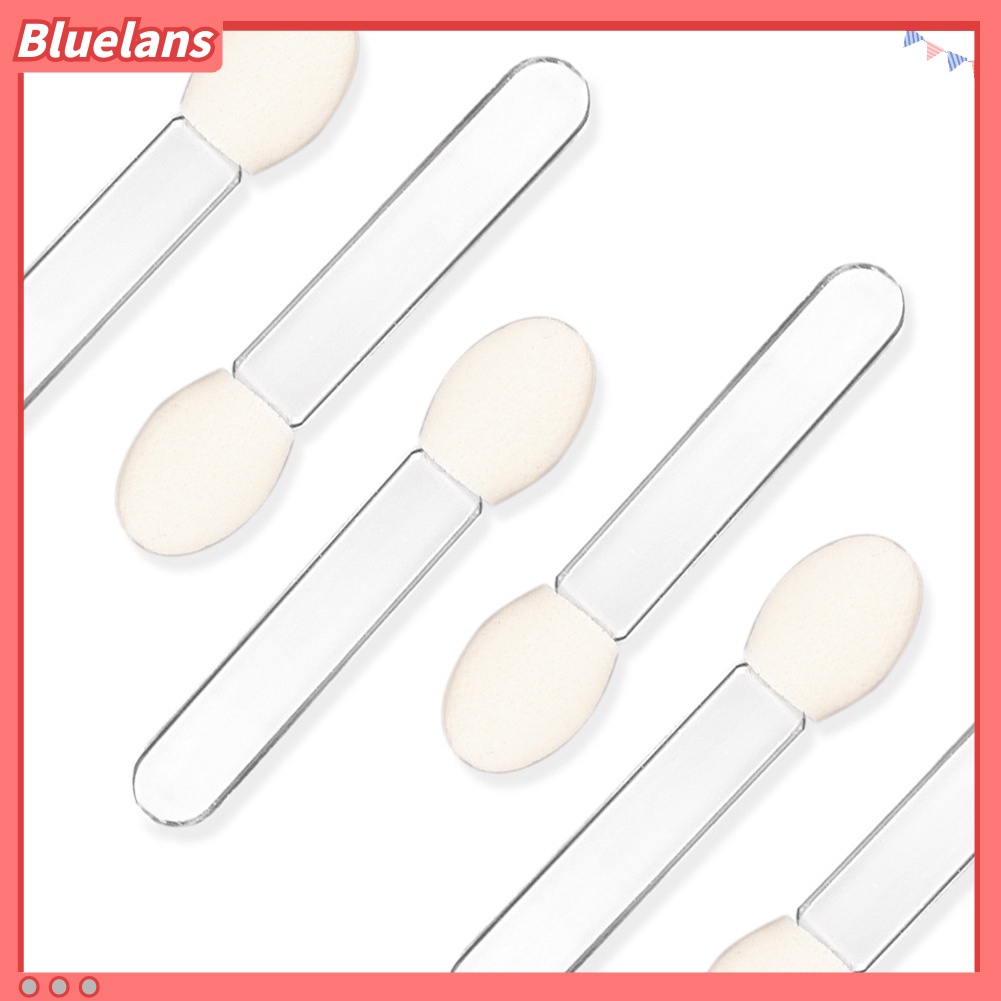 Bluelans 10Pcs Brush Spons Aplikator Eyeshadow Sekali Pakai Warna Transparan Untuk Makeup