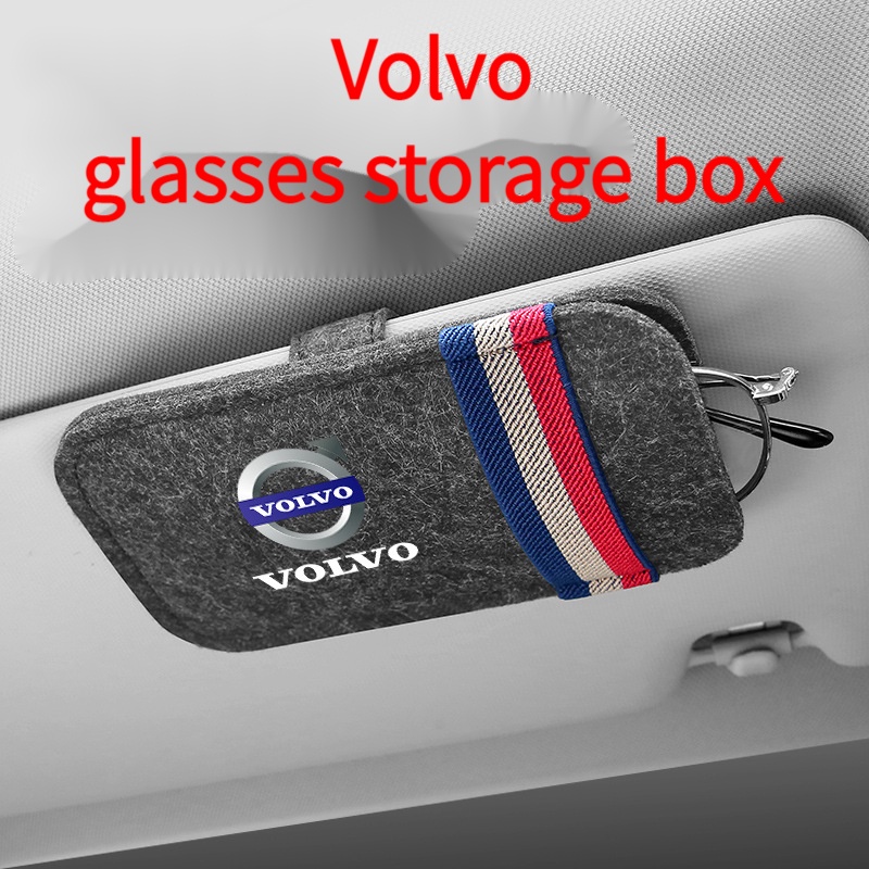 Klip Penyimpanan Kacamata Untuk Sun Visor Mobil Volvo Xc60 S90 S60 Xc40 Xc90 V60 V90